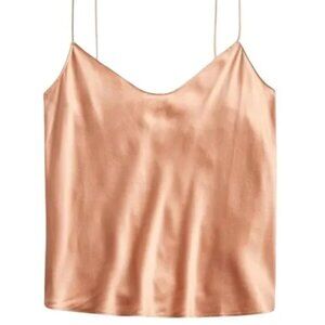 J.Crew Washable Silk Charmeuse Camisole Top in Blush Size Small